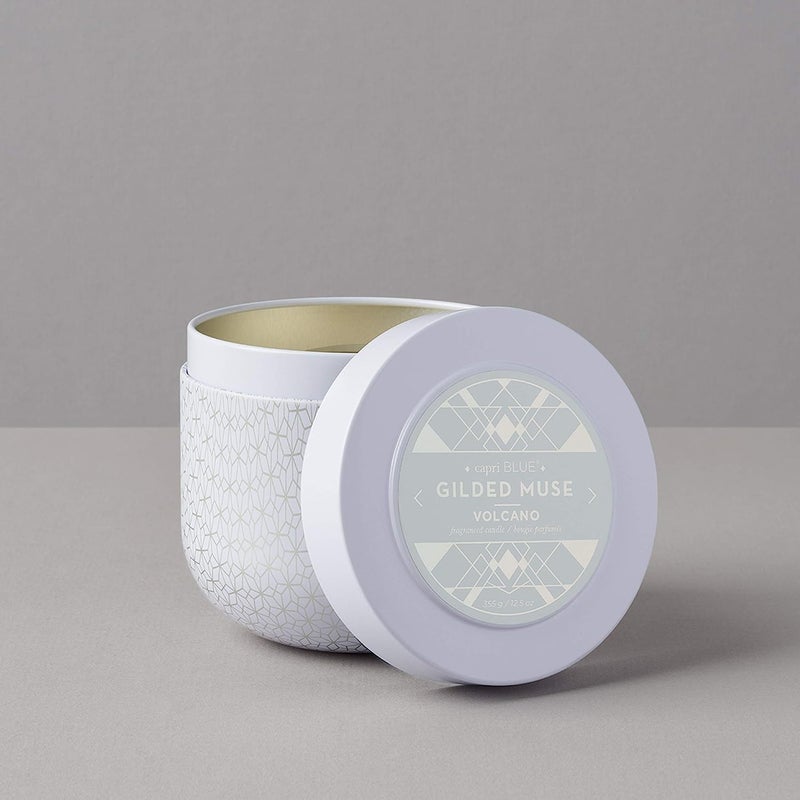 Capri Blue Scented Candle with Muse Tin Holder - Luxury Candles for Home Scented with Tropical Fruits & Sugared Citrus - Long Lasting Soy Wax Blend (Volcano, 12.5 Oz) - Image 2